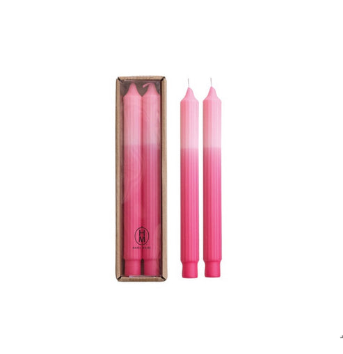 Set of 2 10" 2 Tone Pleated Taper