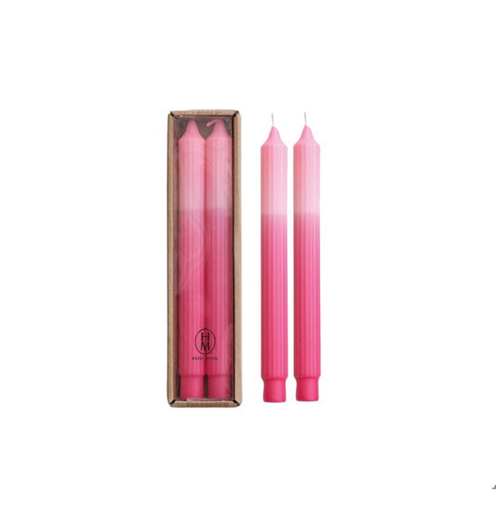 Set of 2 10" 2 Tone Pleated Taper