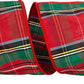 ALFORD PLAID WIRED EDGE RIBBON