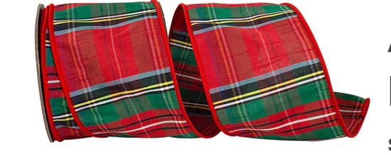ALFORD PLAID WIRED EDGE RIBBON