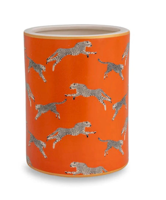 Leaping Cheetah Orange Ice Bucket