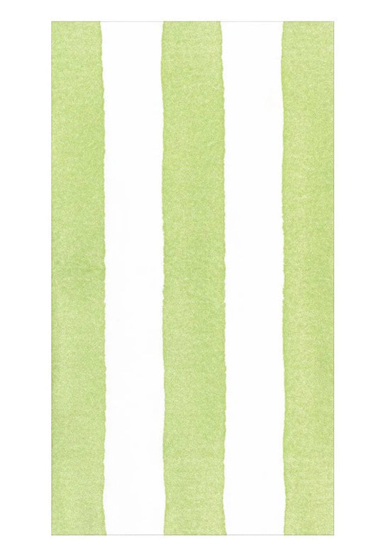 Cafe Stripe Lime Paper Linen Guest Towels