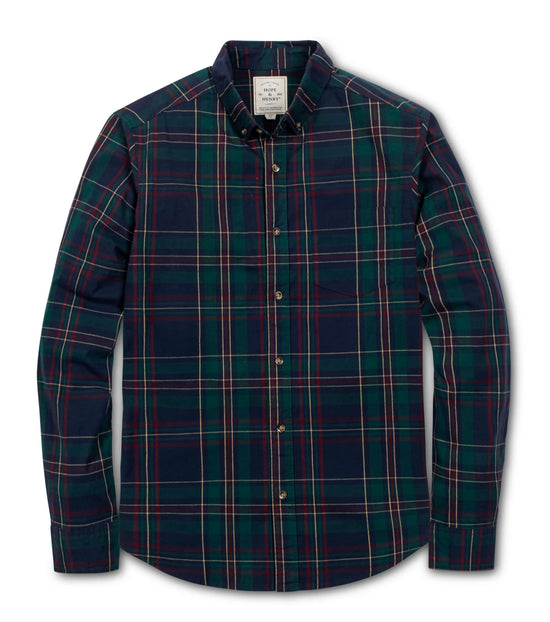Boys Scottish Plaid Button Up
