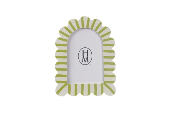 Striped Scalloped Photo Frame