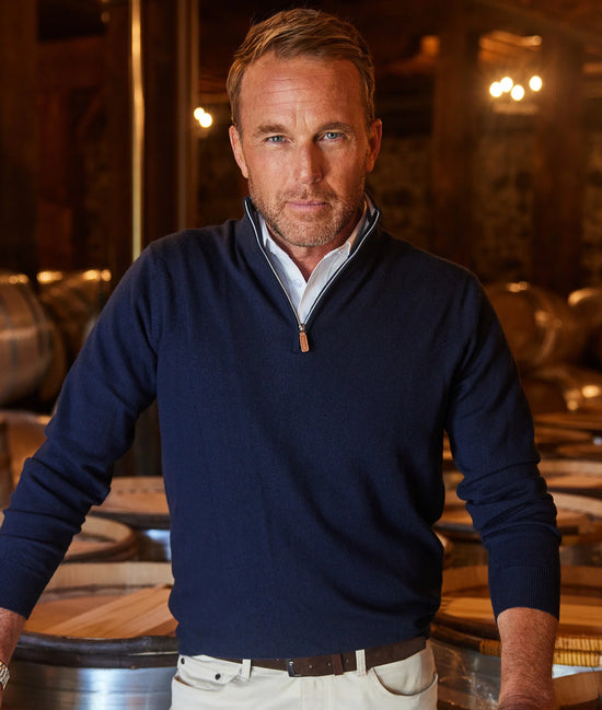 Cashmere Touch Australian Merino Quarter Zip Sweater