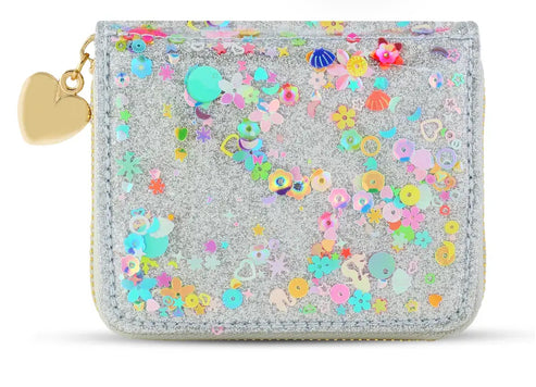Carrying Kind Sprinkle Kindness Confetti Wallet- Silver