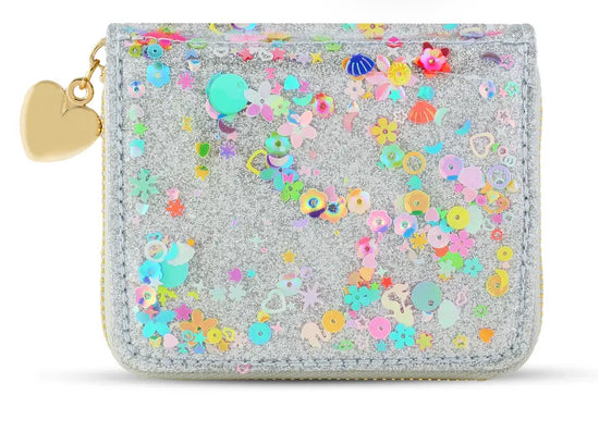 Carrying Kind Sprinkle Kindness Confetti Wallet- Silver