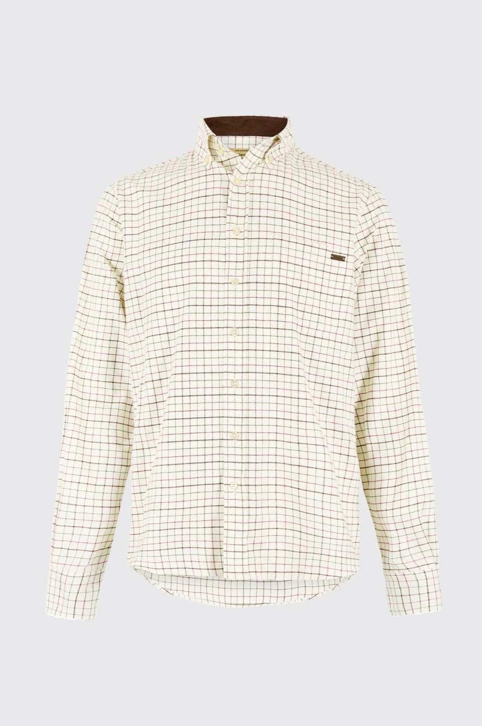 Drumcar Men’s tattersall check shirt - Elk