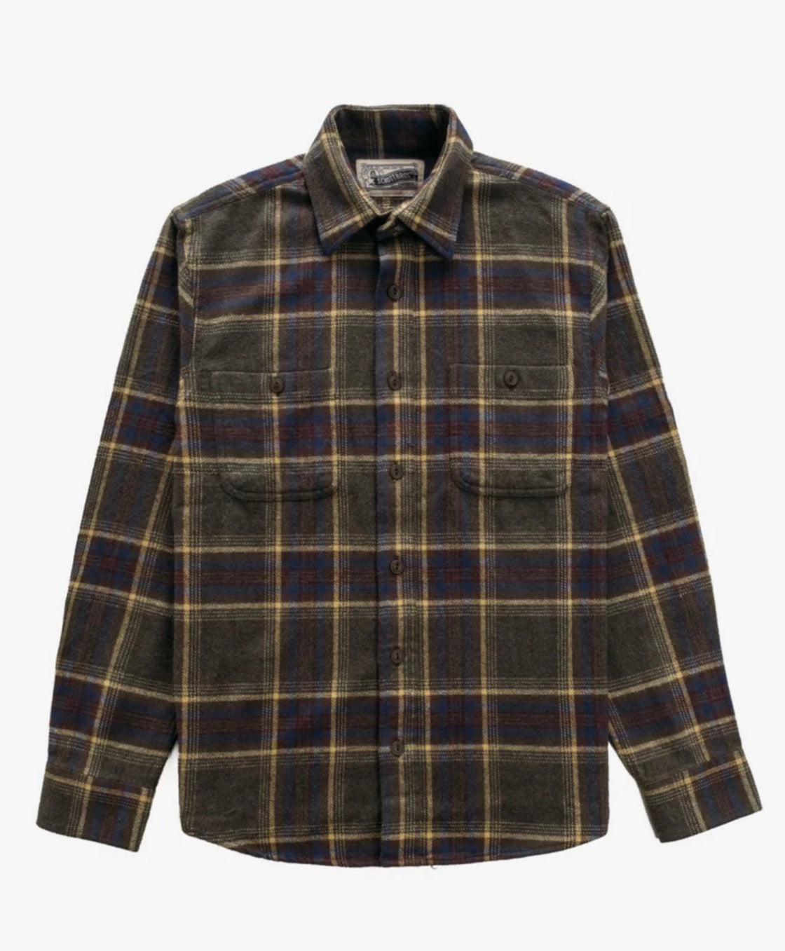 PLAID COTTON FLANNEL WORK SHIRT