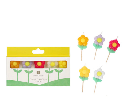 Daisy Multicolored Birthday Candles