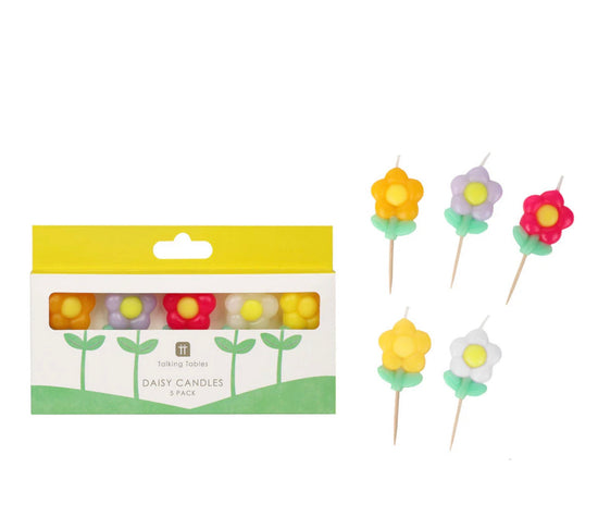 Daisy Multicolored Birthday Candles