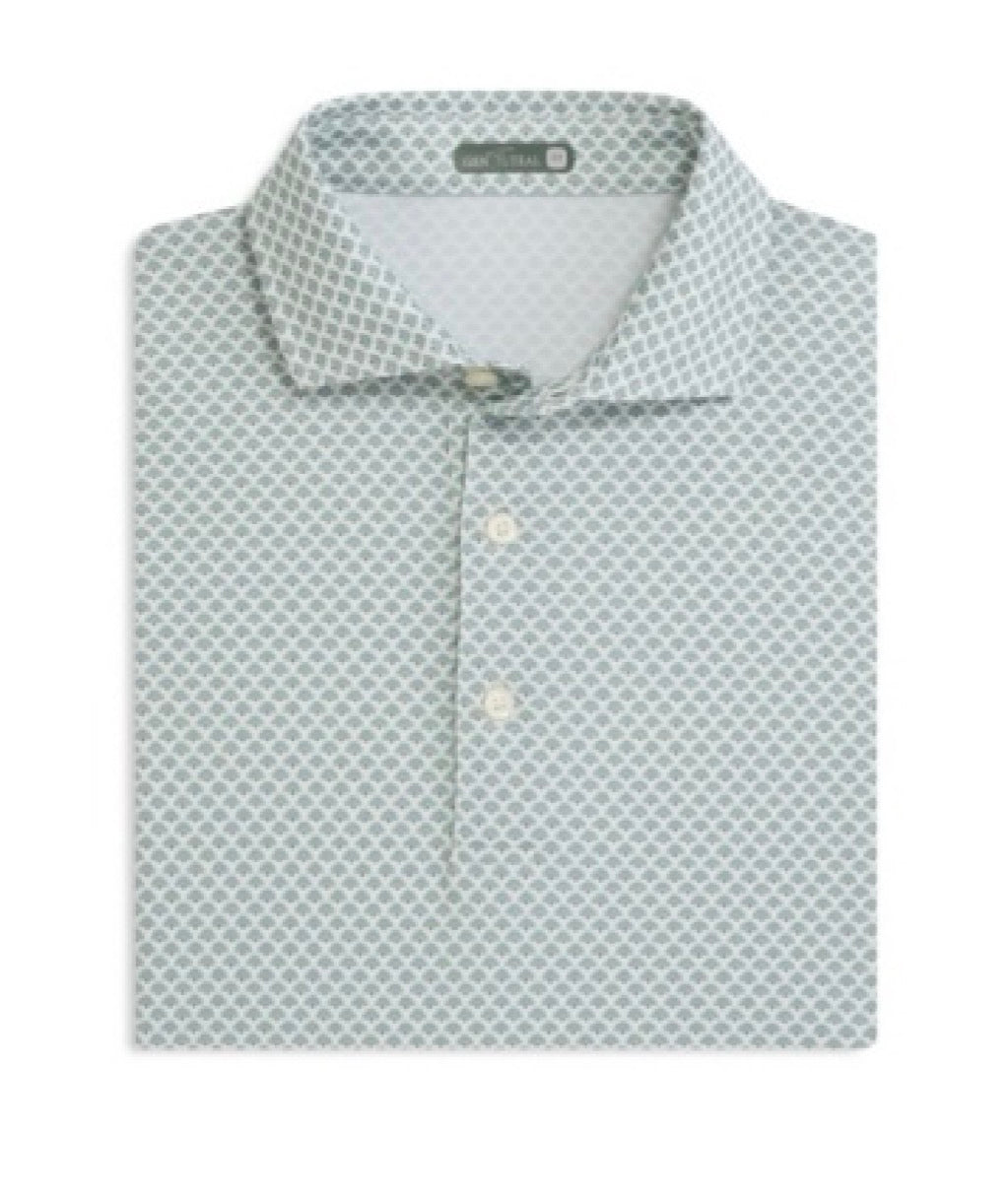 Desert Green Agave Printed Performance Polo