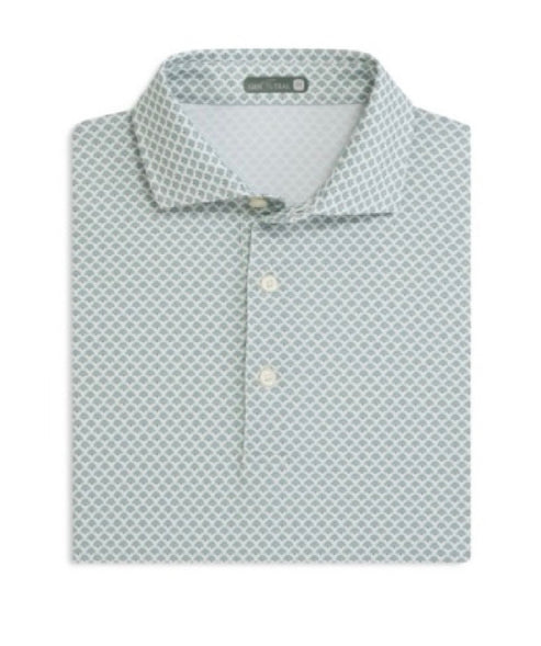 Desert Green Agave Printed Performance Polo