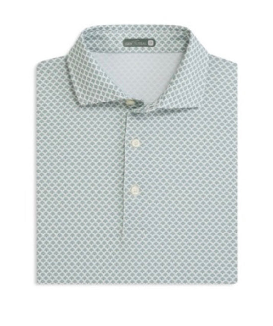 Desert Green Agave Printed Performance Polo