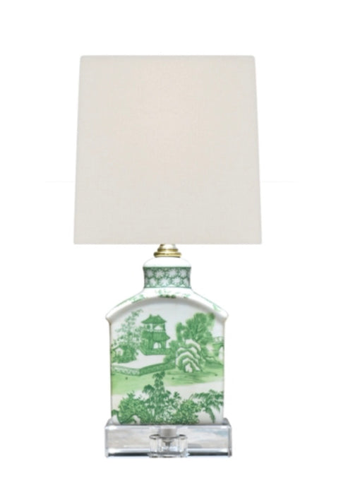 Green Chinoiserie Lamp