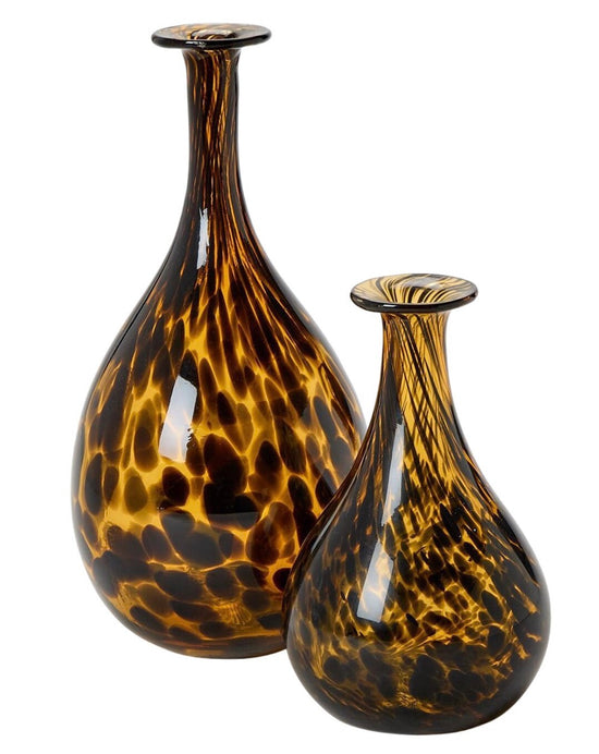 Set of 2 Long Neck Tortoise Print Vases