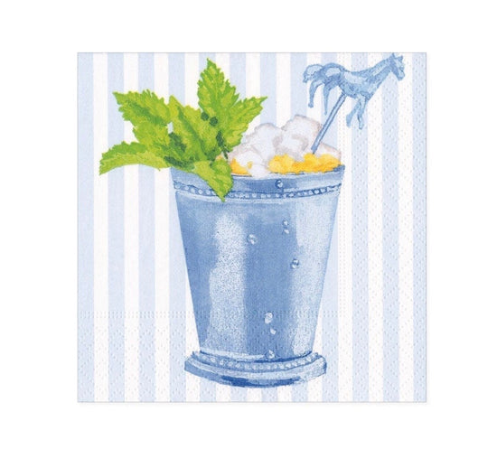 Mint Julep Paper Cocktail Napkins in Blue