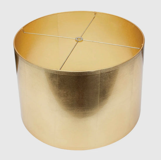 Round Tapered Golf Foil Lamp Shade 15x16￼x10”