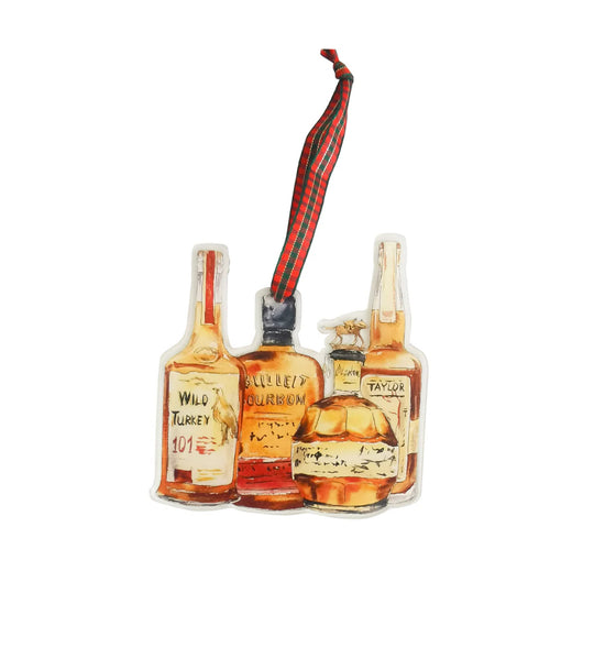 Bourbon Bottles Christmas Ornament
