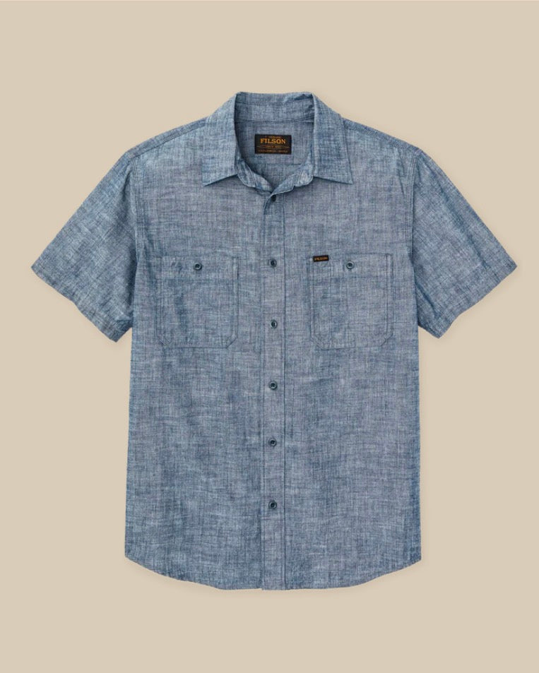 S/S Embroidered Chambray Shirt