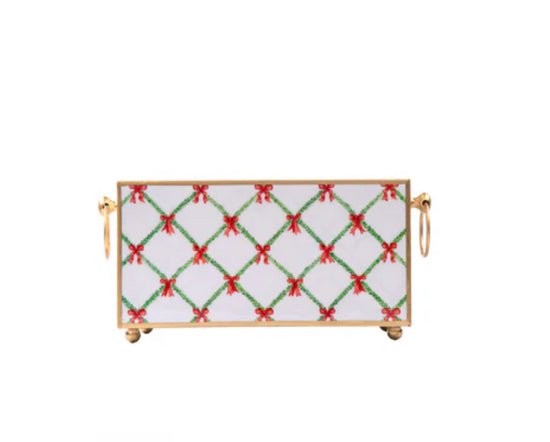 Bow Trellis Rectangular Cachepot Planter (6x12)