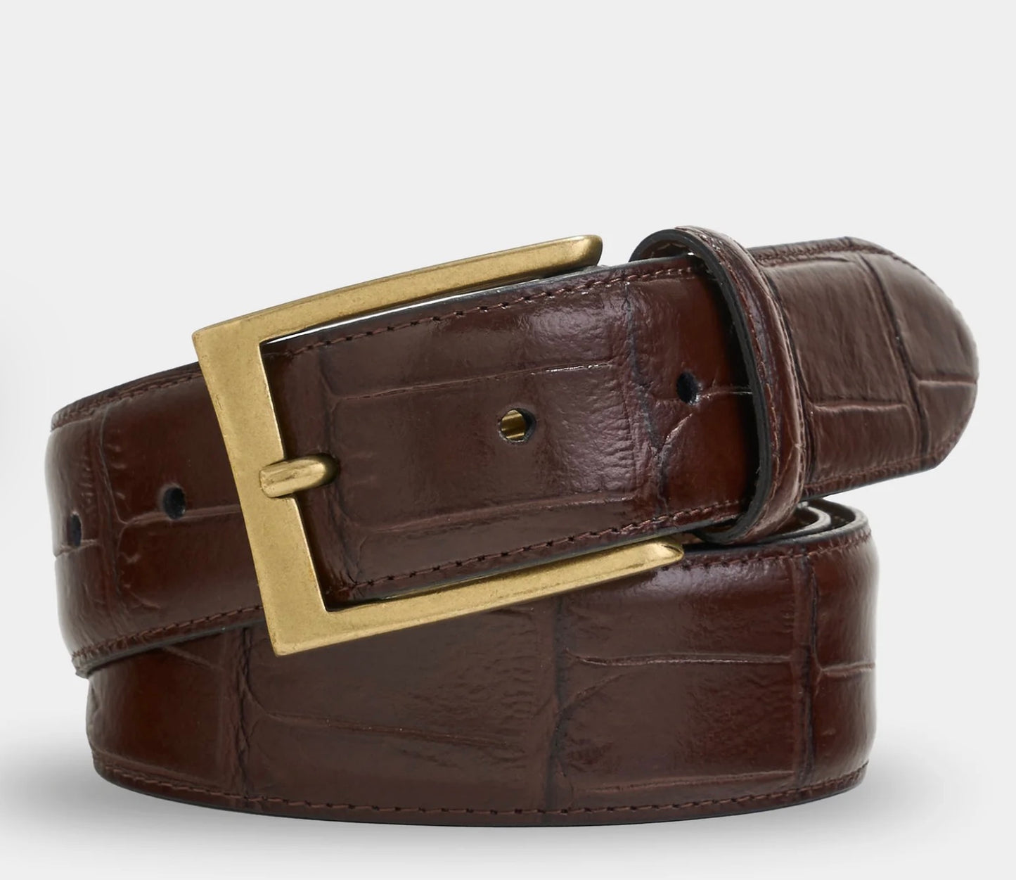 Cognac Crocodile Belt