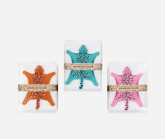 Leopard Coasters - 3 Assorted with Gift Box