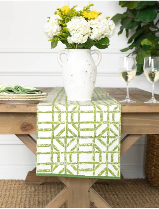 Green Bamboo Table Runner