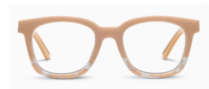 “To The Max” Readers from Peepers (Tan/Tan Marble)