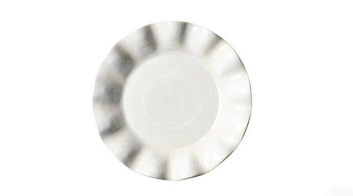 Signature White Ruffle Salad Plate