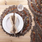 Pheasant Park Set of 6 Round Decorative Mats - Pheasant Feathers