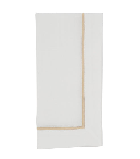 Embroidered Champagne Line Design 20” Napkin