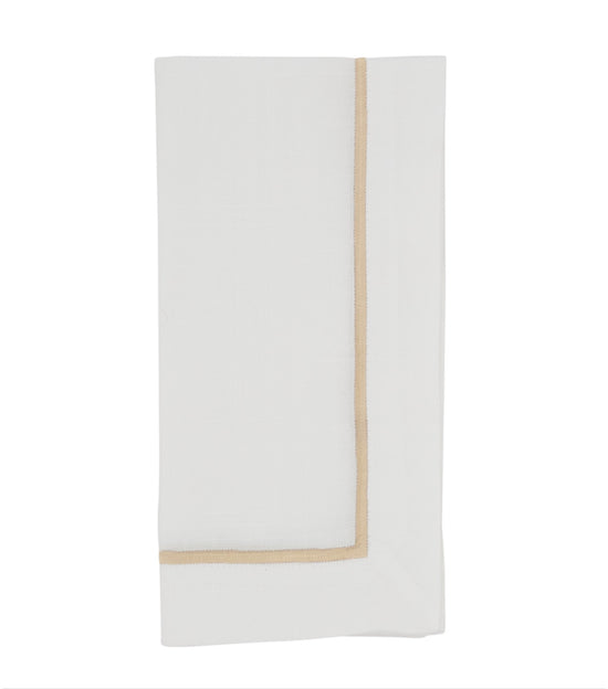 Embroidered Champagne Line Design 20” Napkin