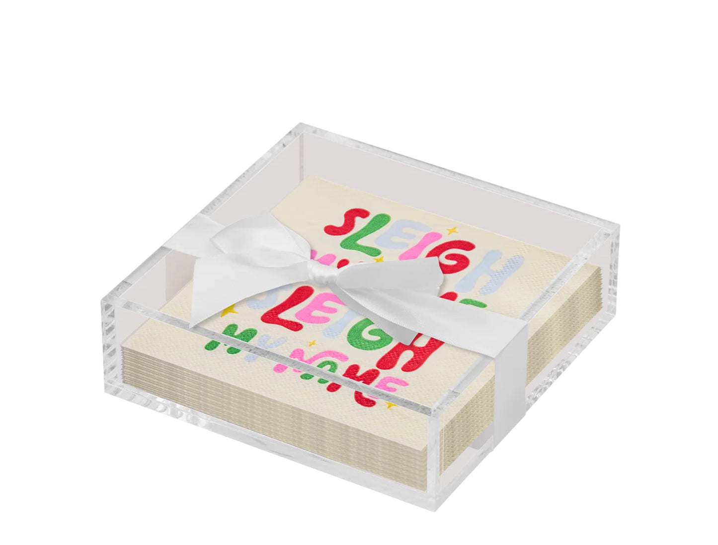 Christmas Cocktail Napkin Tray Set
