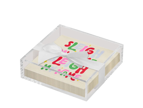 Christmas Cocktail Napkin Tray Set