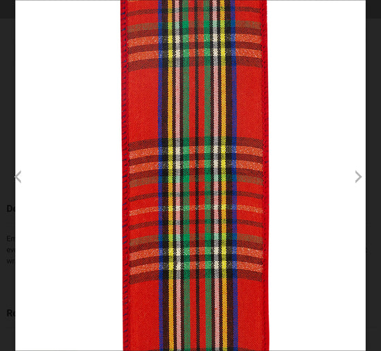 PLAID TRADITIONS DELUXE WIRED EDGE RIBBON