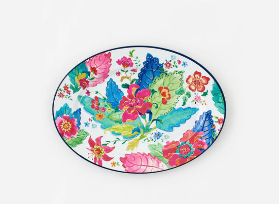 Tobacco Leaf "Enamel" Oval Platter