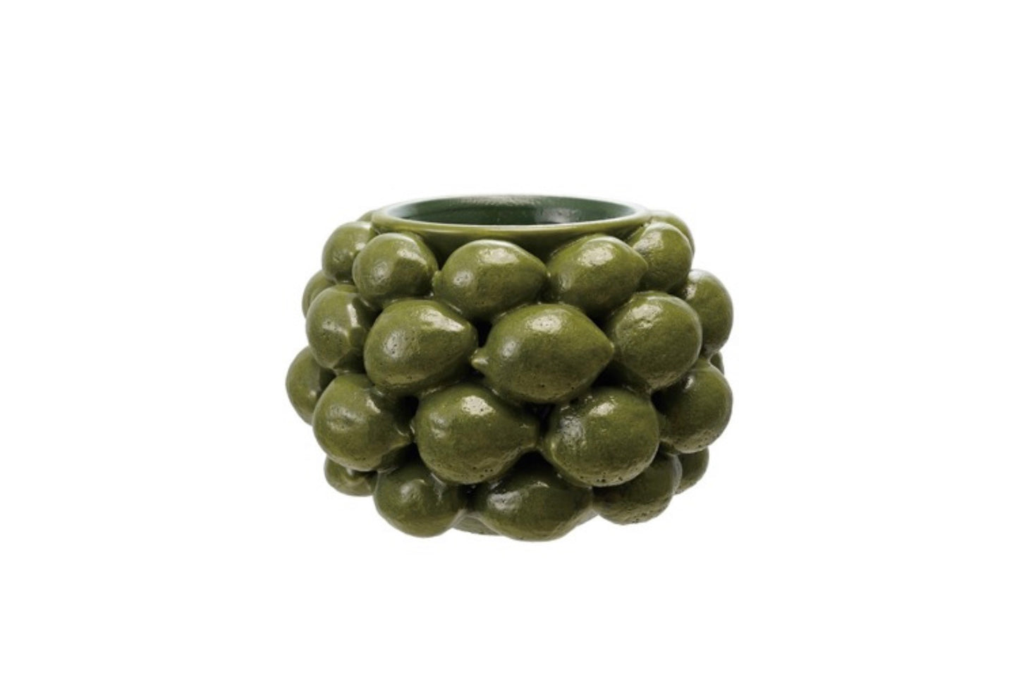 12-1/4" Lime Stoneware Planter