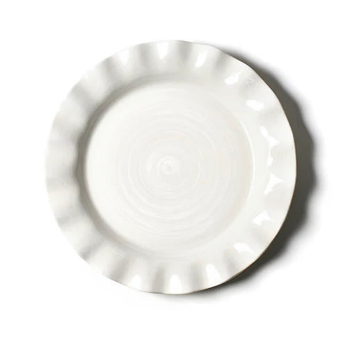 White Ruffle Dinner Plate