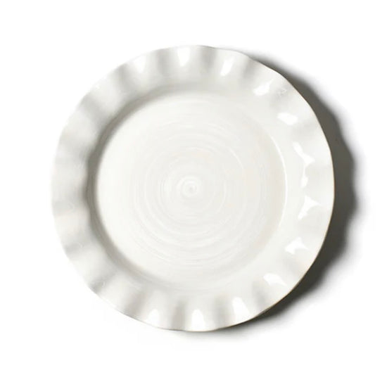 White Ruffle Dinner Plate
