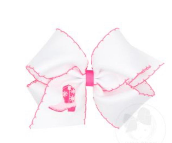 Medium Moonstitch Bow w/ Cowgirl Boot