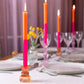 Orange and Pink Dinner Candles