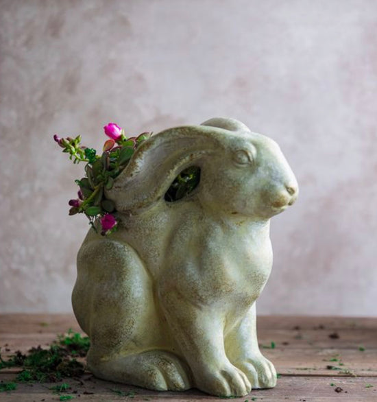 Cement Bunny Planter