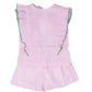 Frances Pink Stripe w/ Green Trim Romper