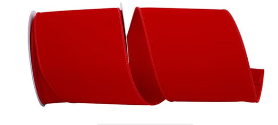 RED VELVET WIRED EDGE RIBBON