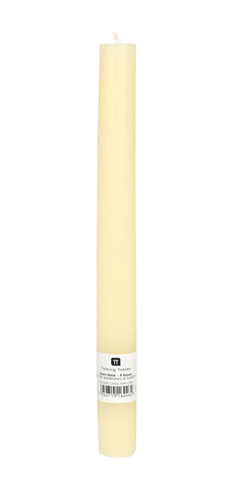 Cream Dinner Candles