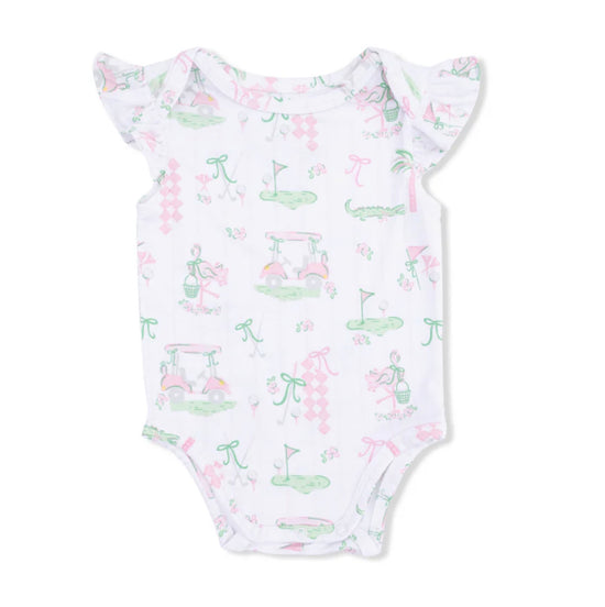 Pretty Golf Ruffle Sleeve Bodysuit