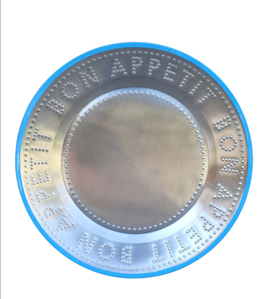 Blue Metal Reusable Plates