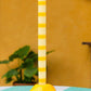 Yellow Stripe Dinner Candles