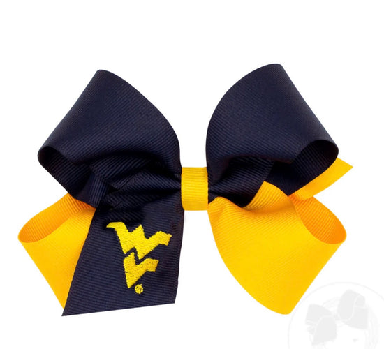 Medium Two Tone WV Embroidered Hairbow